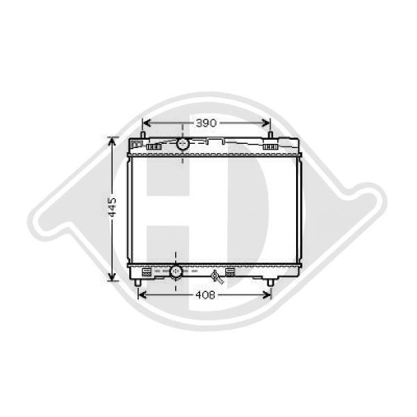 Radiador, refrigeraci¢n del motor 164000Q040