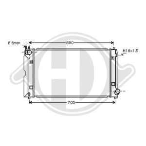 Radiador, refrigeraci¢n del motor 164000G020