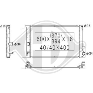 Radiador, refrigeraci¢n del motor 164000T150