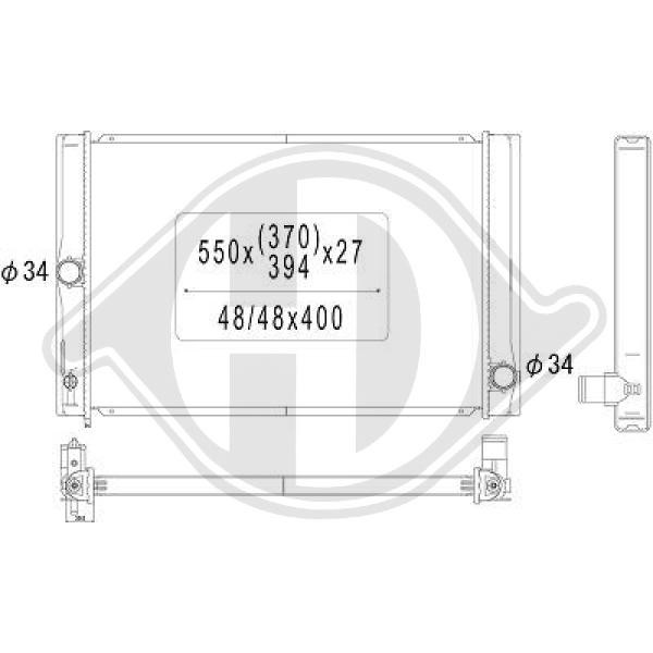 Radiador, refrigeraci¢n del motor 164000N060