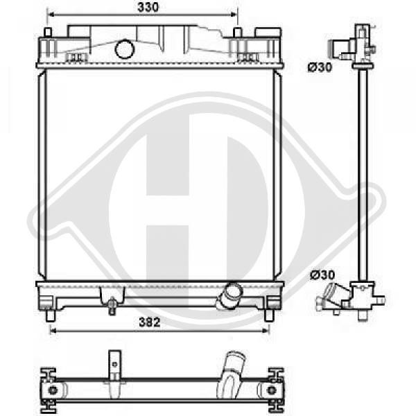 Radiador, refrigeraci¢n del motor 1640040220