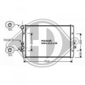 Radiador, refrigeraci¢n del motor 1J0121253AC