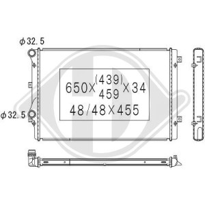 Radiador, refrigeraci¢n del motor 1K0121251L