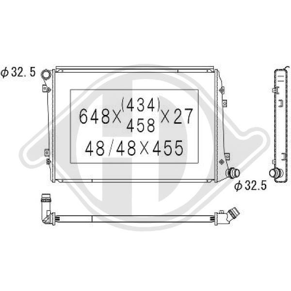 Radiador, refrigeraci¢n del motor 1K0121251AL