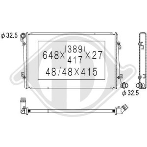 Radiador, refrigeraci¢n del motor 1K0121251AK