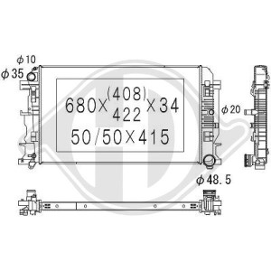 Radiador, refrigeraci¢n del motor 2E0121253A