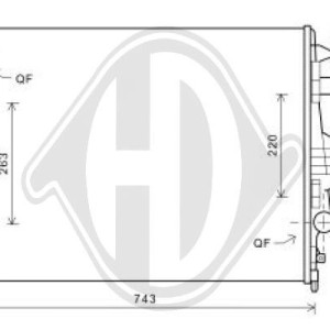 Radiador, refrigeraci¢n del motor 7P0121253A