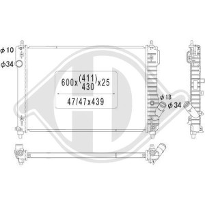 Radiador, refrigeraci¢n del motor 42421859