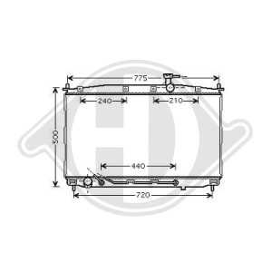 Radiador, refrigeraci¢n del motor 253102B100