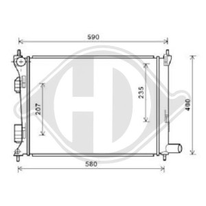 Radiador, refrigeraci¢n del motor 253101R000