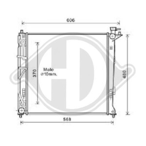 Radiador, refrigeraci¢n del motor 253102Y010