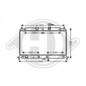 Radiador, refrigeraci¢n del motor 253101G000