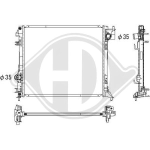 Radiador, refrigeraci¢n del motor 21410-4ED0A