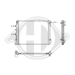 Radiador, refrigeraci¢n del motor 144610515R