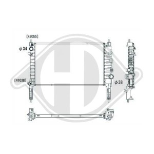 Radiador, refrigeraci¢n del motor 13 00 345