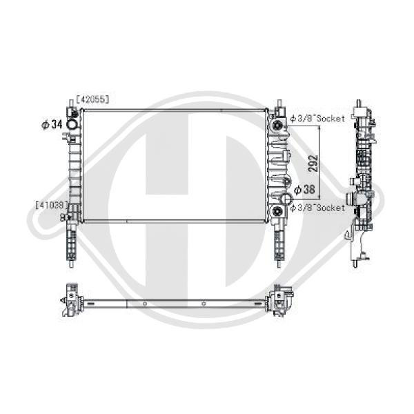 Radiador, refrigeraci¢n del motor 13 00 360