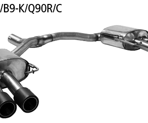 Silenciador trasero con tubo de escape doble LH+RH 2x Ø?90?mm (diseño RACE), carbono para válvula de escape estándar