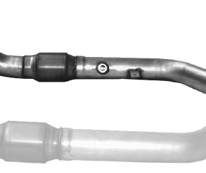 Convertidor catalítico de deportes de motor como reemplazo del precatalizador original (no se permite el uso de este artículo en vías públicas; ¡úselo solo para fines de carreras!) a la derecha