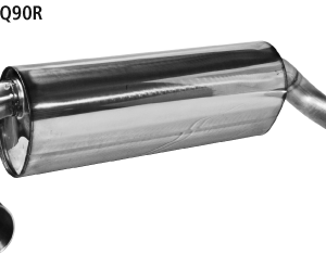 Silenciador trasero con salida de escape simple Ø 90 mm LH + RH (en look RACE)