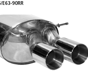 Silenciador trasero derecho con doble salida de escape 2x Ø 90 mm (en look RACE)