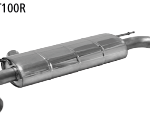 Silenciador trasero con salida de escape simple 1x Ø 100 mm LH+RH (en look RACE), sin trampilla de escape
