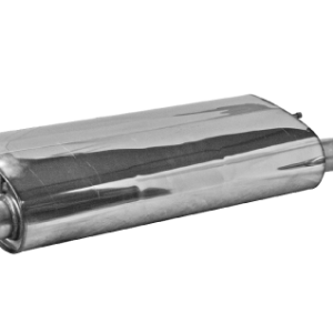 Silenciador trasero con doble salida de escape 2 x Ø 76 mm LH+RH cortado en un ángulo de 20°