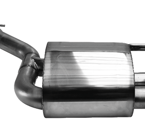 Silenciador trasero con salida doble 2 x Ø 90 mm LH (en look RACE) con trampilla de escape