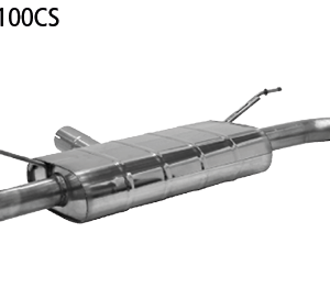 Silenciador trasero con salida única de carbono 1x Ø?100?mm LH+RH (en look RACE), cortado en un ángulo de 30° sin control de trampilla