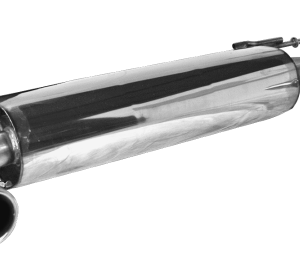 Silenciador trasero con doble salida de escape LH + RH 2 x Ø 90 mm con labio, cortado en un ángulo de 20°