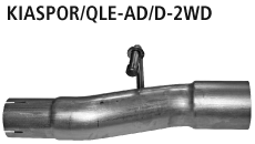 Adaptador para el silenciador trasero para Hyundai y Kia KIASPOR/QLE-AD/D-2WD