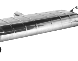 Silenciador trasero con doble salida de escape 2 x Ø 76 mm LH+RH 20° inclinado