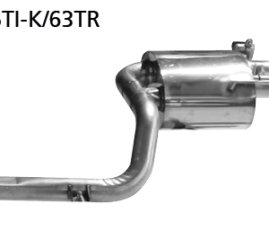 Silenciador trasero con 2 salidas Ø 63 mm para faldón trasero estándar, con trampilla de escape derecha 353