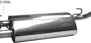 Sistema de escape deportivo con 2 salidas de escape ovaladas de 120 x 80 mm con salida lateral (modelo a partir de 2001)