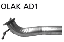 Tubo de conexión delantero para Opel OLAK-AD1