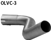 Tubo de conexión trasero para  silenciador trasero para Opel OLVC-3