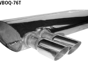 Silenciador trasero transversal con doble salida de escape 2 x Ø 76 mm