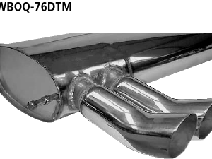 Silenciador trasero transversal con doble salida de escape DTM 2 x Ø 76 mm