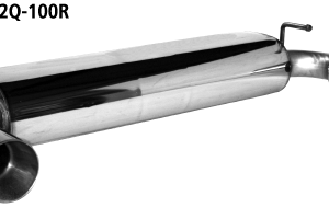 Silenciador trasero con 2 salidas de escape simples Ø 100 mm (en look RACE) Golf 4 R32