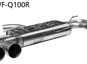 Silenciador trasero con doble salida de escape LH+RH 2x Ø?100?mm (en look RACE)