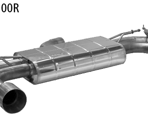 Silenciador trasero LH+RH con doble salida de escape 2x Ø 100 mm (en look RACE), para trampilla de escape estándar