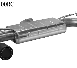 Silenciador trasero LH+RH con tubo de escape doble, carbono, 2x Ø 100 mm (diseño RACE), para válvula de escape estándar