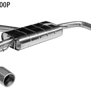 Silenciador trasero con tubo de escape individual 1 x Ø 100 mm LH + RH, con inserto, con labio, con válvula de escape