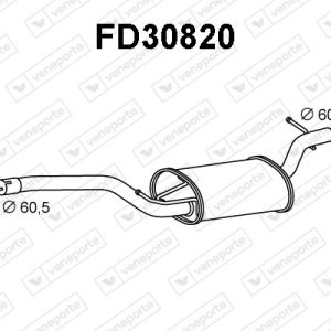 Silenciador central 1234442-1253561-1368316-1677757-30730988