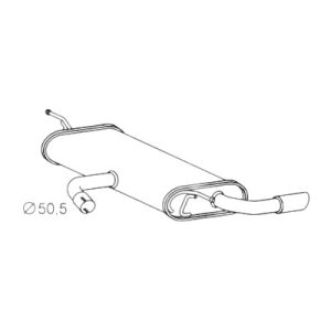 Silenciador trasero 5G6253609K-5G6253609Q-JZW253609EH-