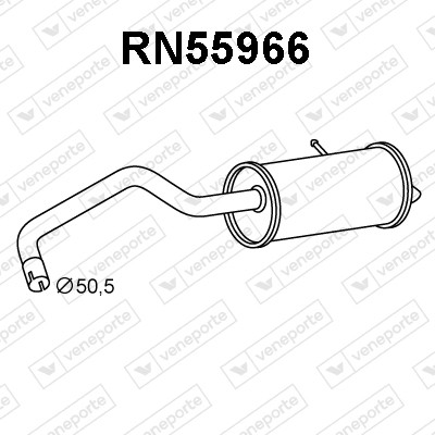 Silenciador trasero 200106206R-4154900601-8200613085-8200613088-