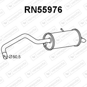 Silenciador trasero 200106707R-4154900501-8200613094-8200613117-