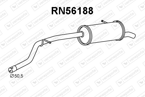 Silenciador trasero 200107729R-4424276-6000620096-93450051-