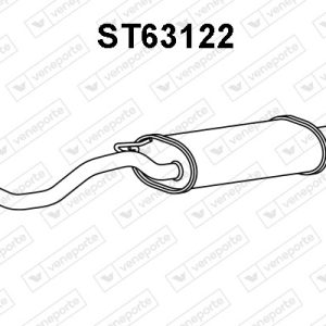 Silenciador trasero 1J5253609AA-1J5253609AC-1J5253609BH-1J5253609E-1J5253609P