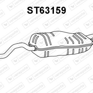Silenciador trasero 1J5253609AJ-1J5253609L-JZW253609D-