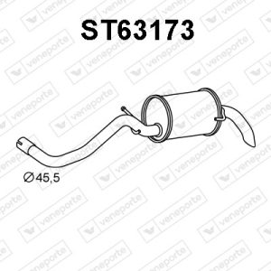 Silenciador trasero 6X0253609B-6X0253609J-JZW253609AK-